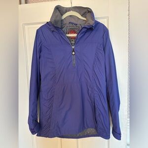 Sims Annie pullover snowboarding jacket. Periwinkle blue size Large